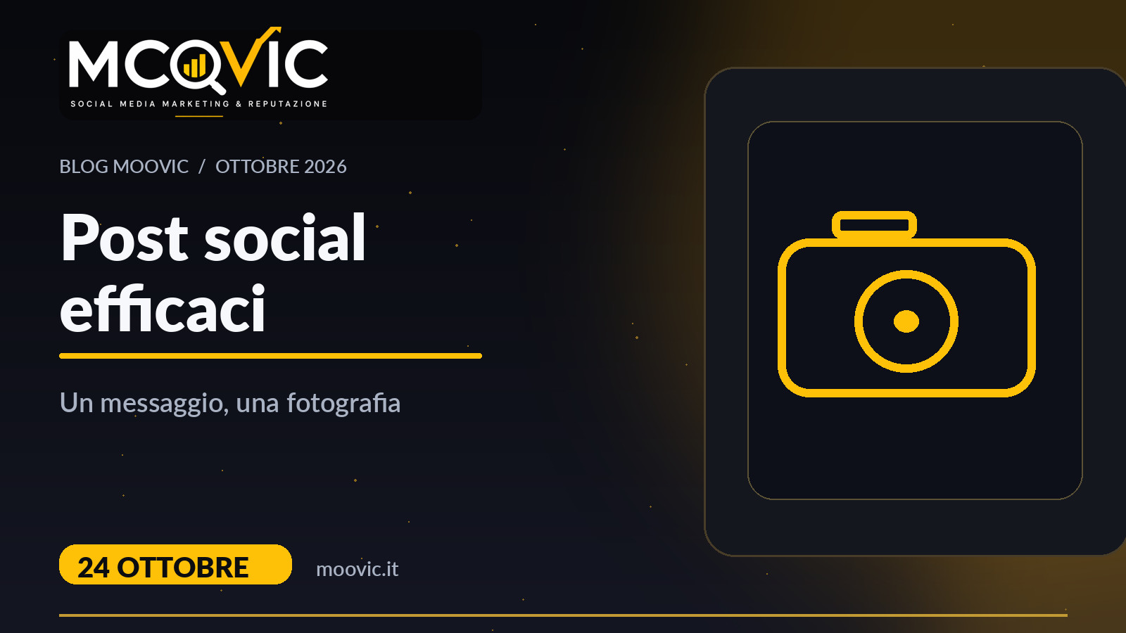 Post social efficaci: scegliere un messaggio e una fotografia utile, copertina Moovic